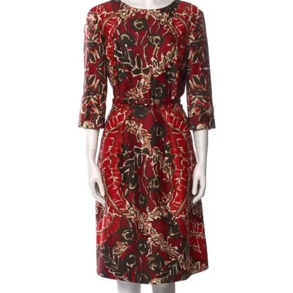 nwot oscar de la renta belted dress SIZE 12